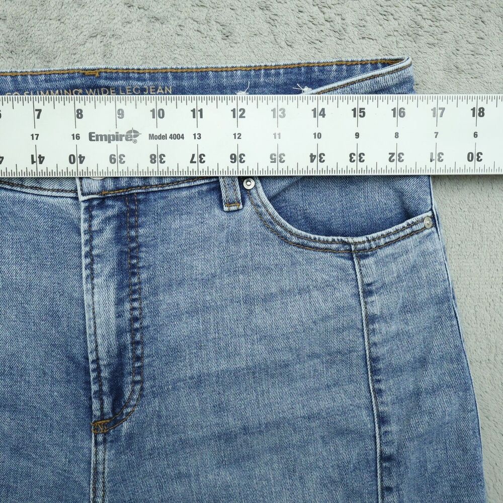 Chico's Jeans Womens Size 2R US-12R High-Rise Slimming Wide-Leg Denim 29" Inseam - Picture 4 of 16